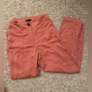 Ann Taylor Terracotta Linen Trousers